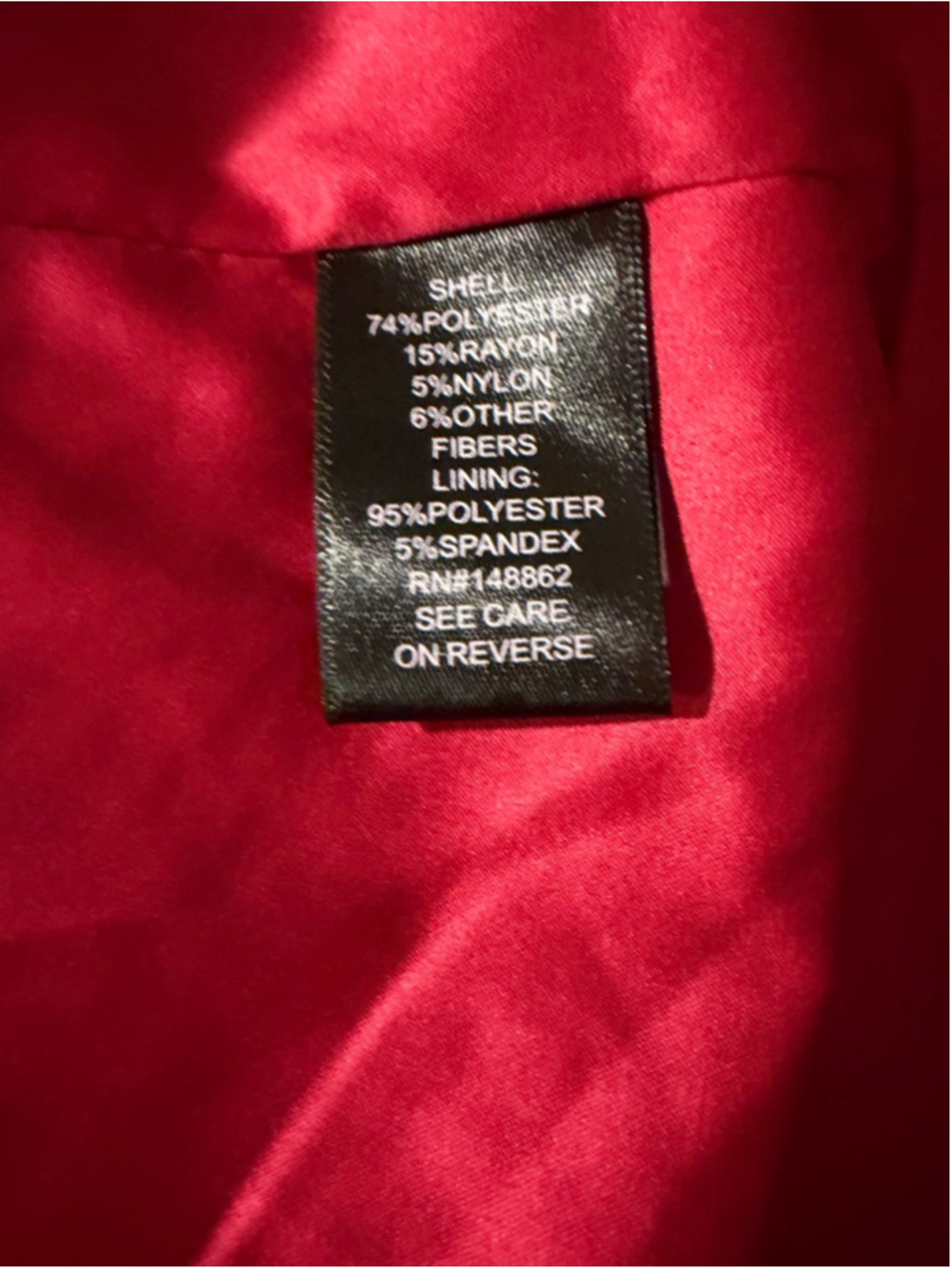 Women's Torrid Pea Coat Plus 0X Black Red - Picture 8 of 10